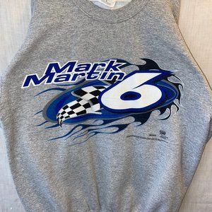 Nascar Gilden Mark Martin 6 Racing Sweater Grey M